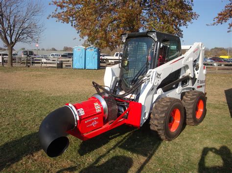 mini skid steer leaf blower|bobcat leaf blower attachment.